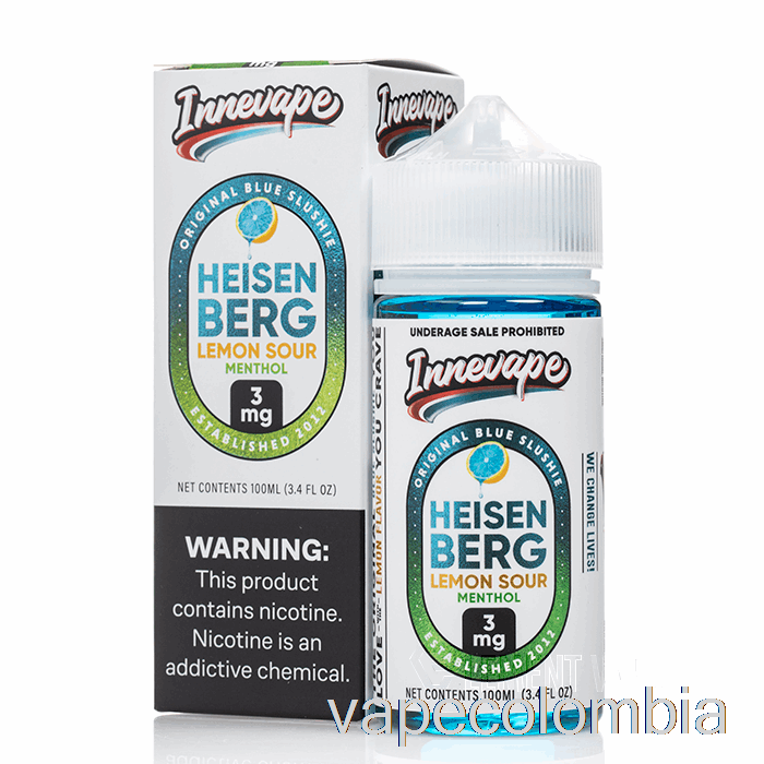 Vape Desechable Heisenberg Limón Agrio Mentol - Innevape - 100ml 6mg